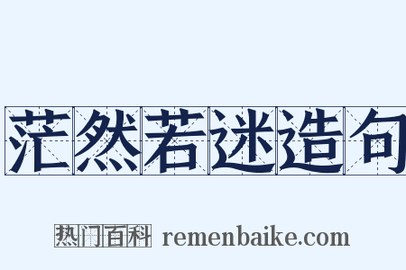 茫然若迷造句是什么意思的图片